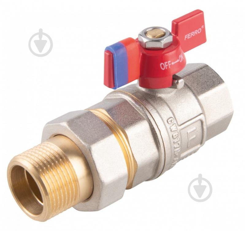 Кран шаровой Ferro F-Power 30 бар с дросселем и полумуфтой нр-вр ¾" KFPS2 - фото 1 Кран шаровой Ferro F-Power 30 бар с дросселем и полумуфтой нр-вр ¾" KFPS2 - фото 1