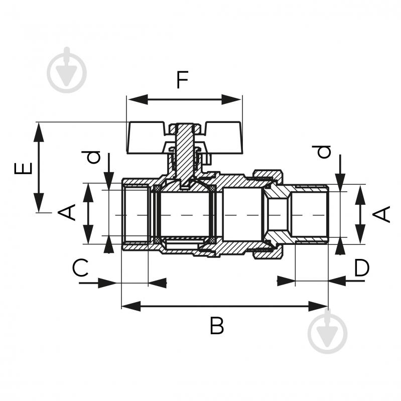 Кран шаровой Ferro F-Power 30 бар с дросселем и полумуфтой нр-вр ¾" KFPS2 - фото 2 Кран шаровой Ferro F-Power 30 бар с дросселем и полумуфтой нр-вр ¾" KFPS2 - фото 2