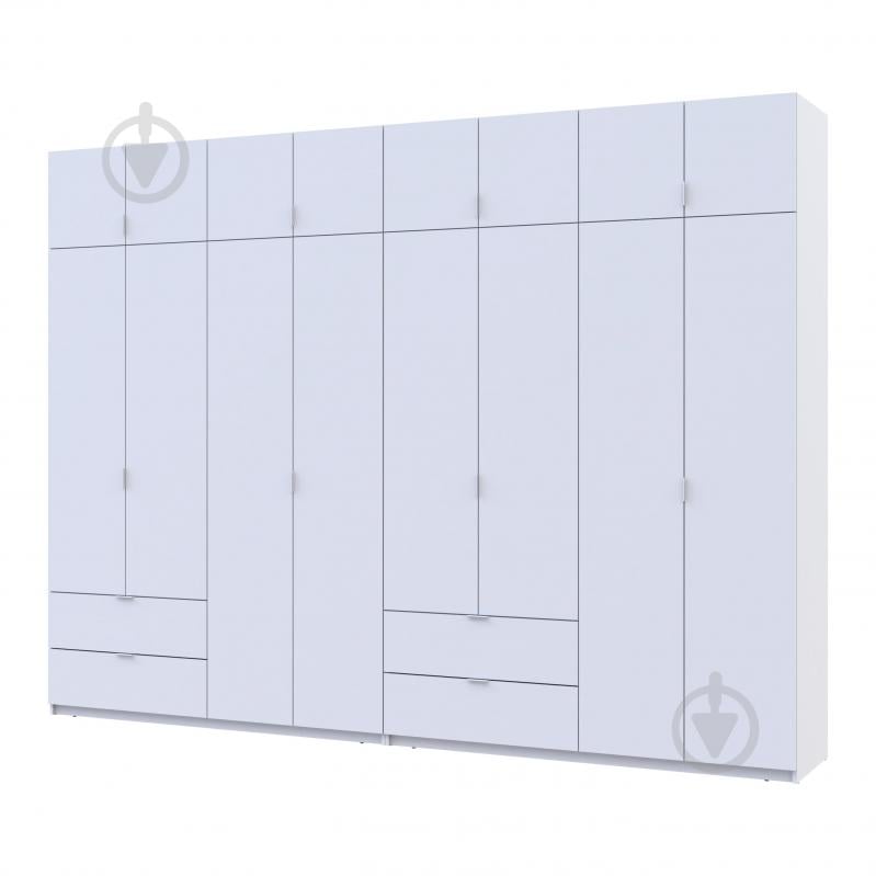 Шкаф для одежды Doros Лукас 4+4ДСП 2400х3200х500 мм белый / белый - фото 1