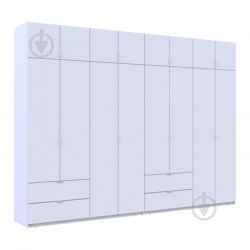 Шкаф для одежды Doros Лукас 4+4ДСП 2400х3200х500 мм белый / белый - фото 6