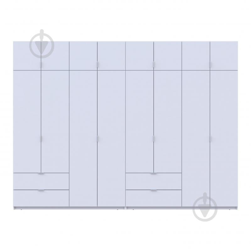 Шкаф для одежды Doros Лукас 4+4ДСП 2400х3200х500 мм белый / белый - фото 4