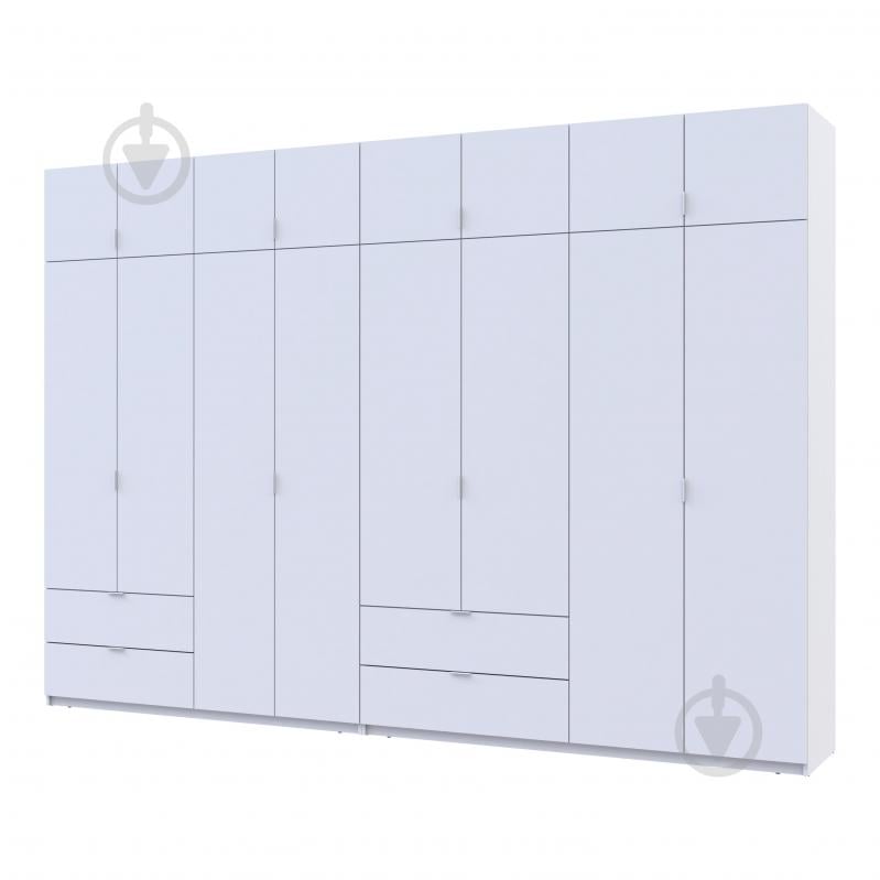 Шафа для одягу Doros Лукас 4+4ДСП 2400х3400х500 мм білий / білий - фото 1