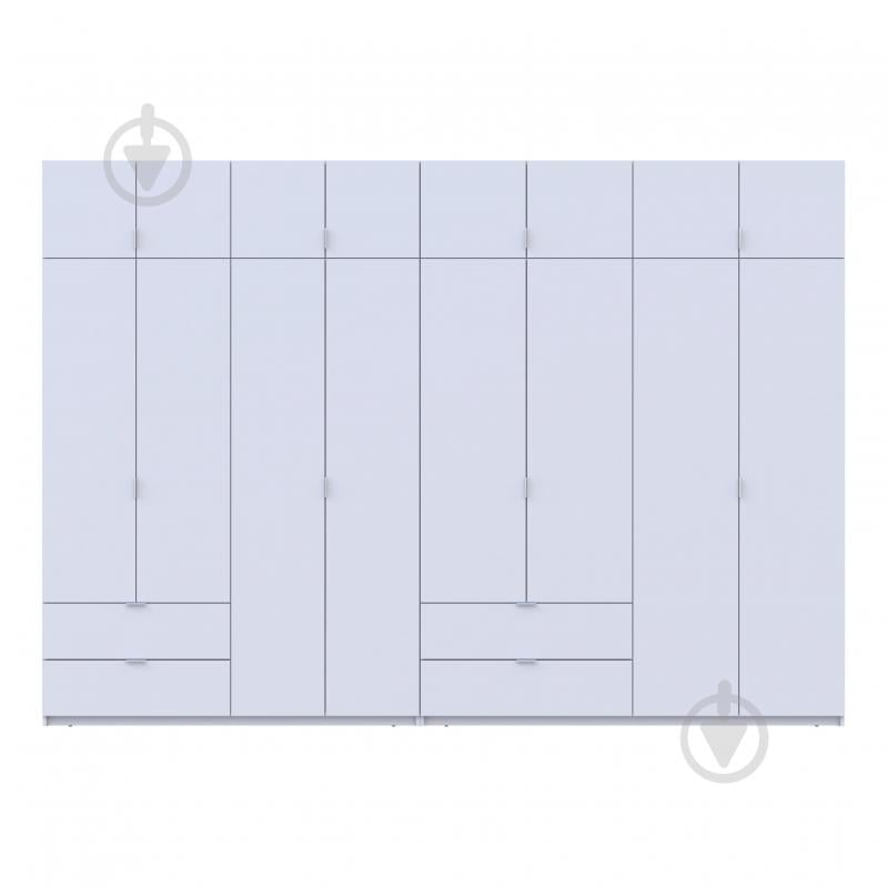 Шафа для одягу Doros Лукас 4+4ДСП 2400х3400х500 мм білий / білий - фото 4