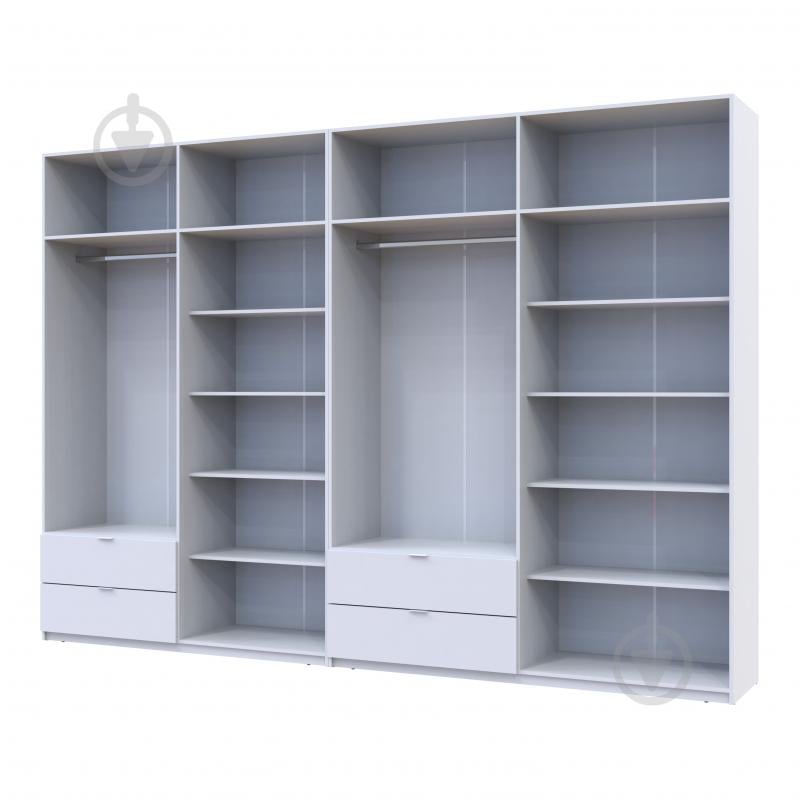 Шафа для одягу Doros Лукас 4+4ДСП 2400х3400х500 мм білий / білий - фото 3