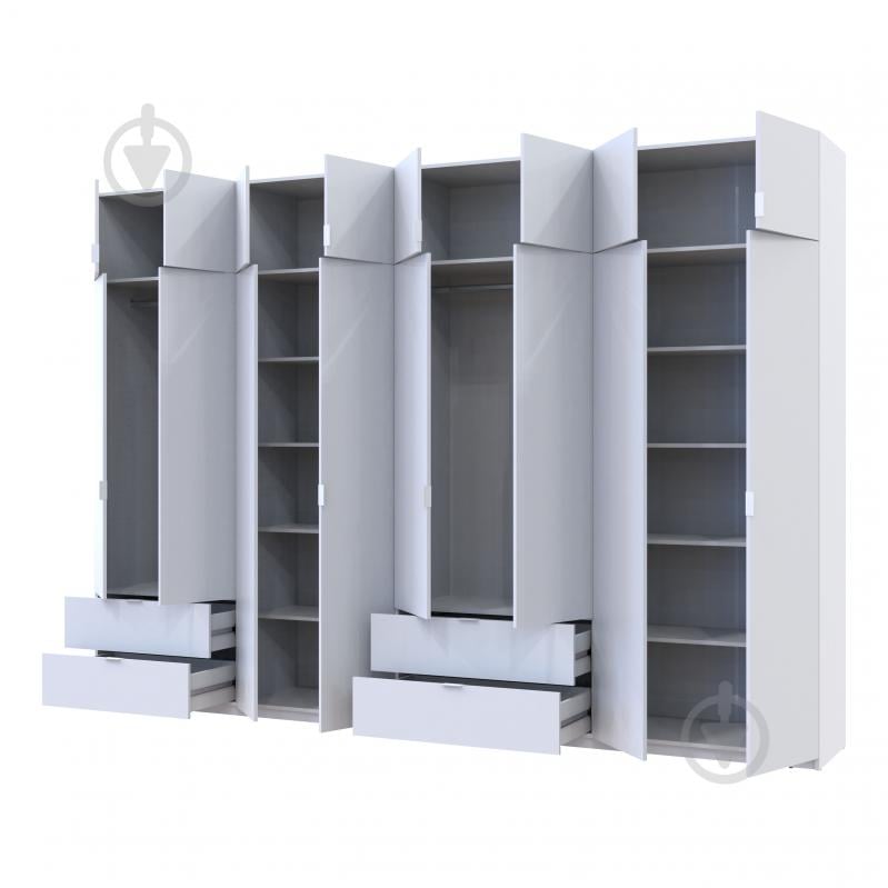 Шафа для одягу Doros Лукас 4+4ДСП 2400х3400х500 мм білий / білий - фото 2