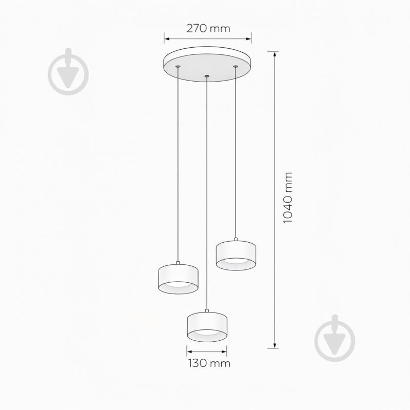 Люстра подвесная LIGHT SET DUSHA MS241-D3 3x12 Вт GX53 черный/дымчатый - фото 4