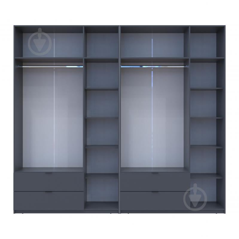 Шкаф для одежды Doros Лукас 3+3ДСП 2400х2700х500 мм графит / графит - фото 5 Шкаф для одежды Doros Лукас 3+3ДСП 2400х2700х500 мм графит / графит - фото 5