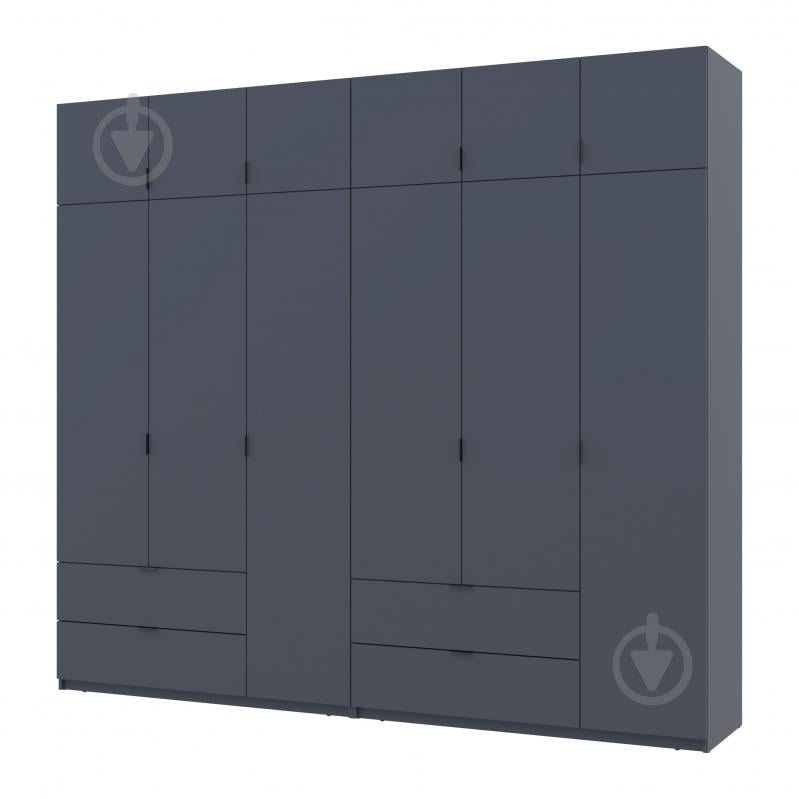 Шкаф для одежды Doros Лукас 3+3ДСП 2400х2700х500 мм графит / графит - фото 1 Шкаф для одежды Doros Лукас 3+3ДСП 2400х2700х500 мм графит / графит - фото 1