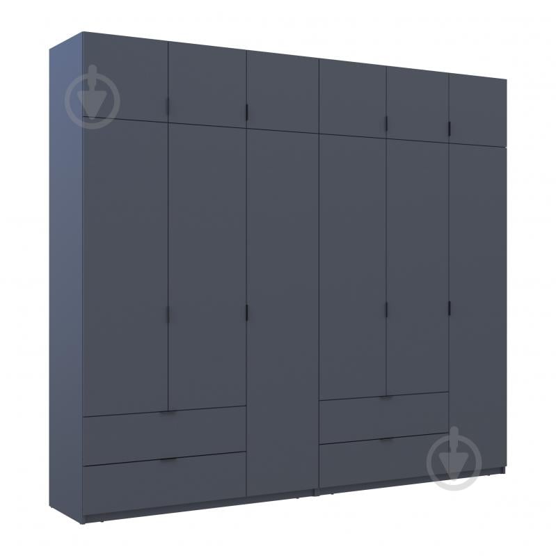 Шкаф для одежды Doros Лукас 3+3ДСП 2400х2700х500 мм графит / графит - фото 6 Шкаф для одежды Doros Лукас 3+3ДСП 2400х2700х500 мм графит / графит - фото 6