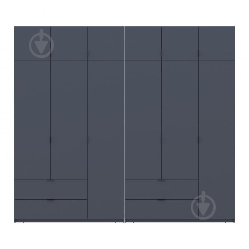 Шкаф для одежды Doros Лукас 3+3ДСП 2400х2700х500 мм графит / графит - фото 4 Шкаф для одежды Doros Лукас 3+3ДСП 2400х2700х500 мм графит / графит - фото 4