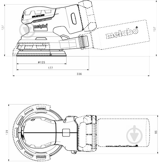 Ексцентрикова шліфмашина Metabo SXA 12-125 BL 602035850 - фото 7