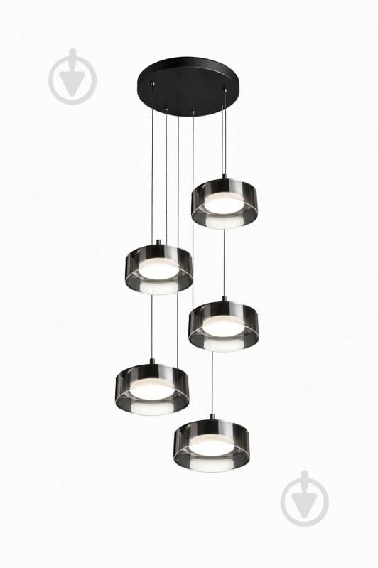 Люстра подвесная LIGHT SET DUSHA MS241-D5 5x12 Вт GX53 черный/дымчатый - фото 1