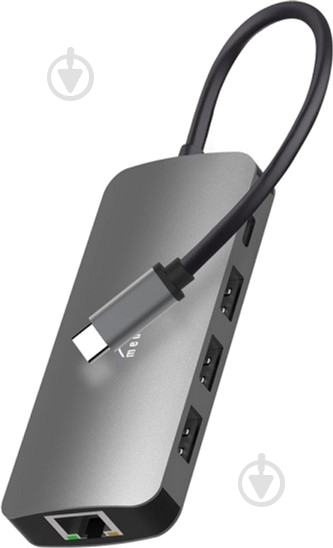 Док-станція Media-Tech Hub Pro 8-in-1 USB 3.1 Type-C black (MT5044) - фото 1