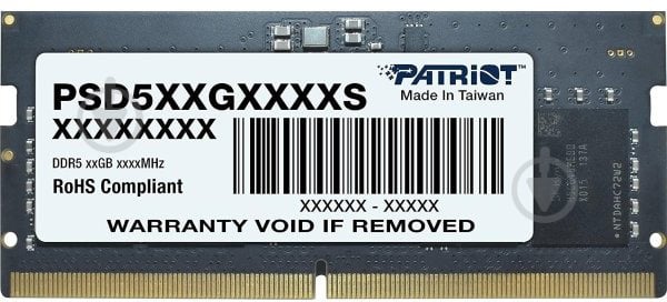 Оперативная память Patriot SODIMM DDR5 16 GB (1x16GB) 5600 MHz (PSD516G560081S) - фото 1