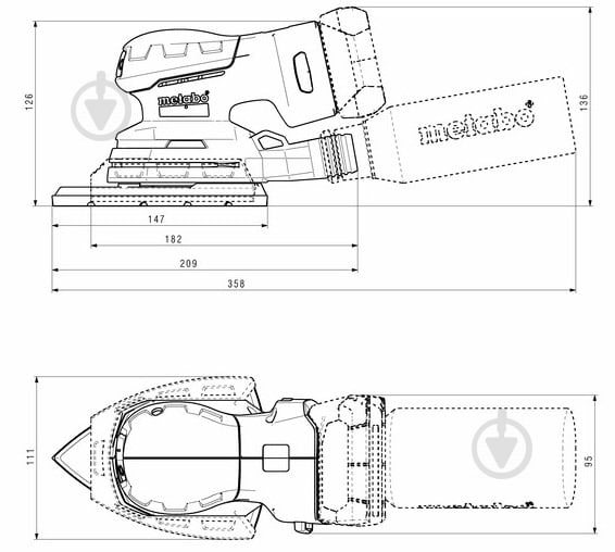 Вібраційна шліфмашина Metabo SMA 12 BL (BODY) 602037850 - фото 10