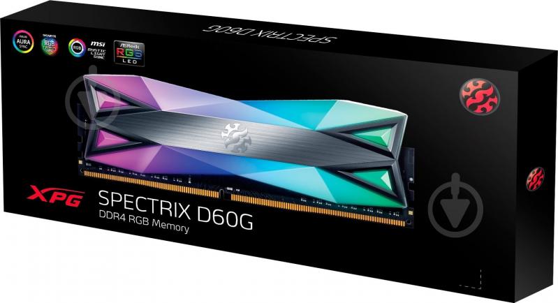 Оперативна пам'ять ADATA DDR4 SDRAM 8 GB (1x8GB) 3600 MHz (AX4U36008G18I-ST60) - фото 3