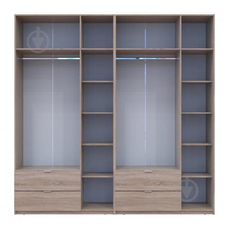 Шафа для одягу Doros Лукас 3+3ДСП 2400х2400х500 мм дуб сонома / дуб сонома - фото 5 Шафа для одягу Doros Лукас 3+3ДСП 2400х2400х500 мм дуб сонома / дуб сонома - фото 5