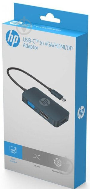 Док-станція HP USB Type-C-HDMI/VGA/DP black (DHC-CT200) - фото 6