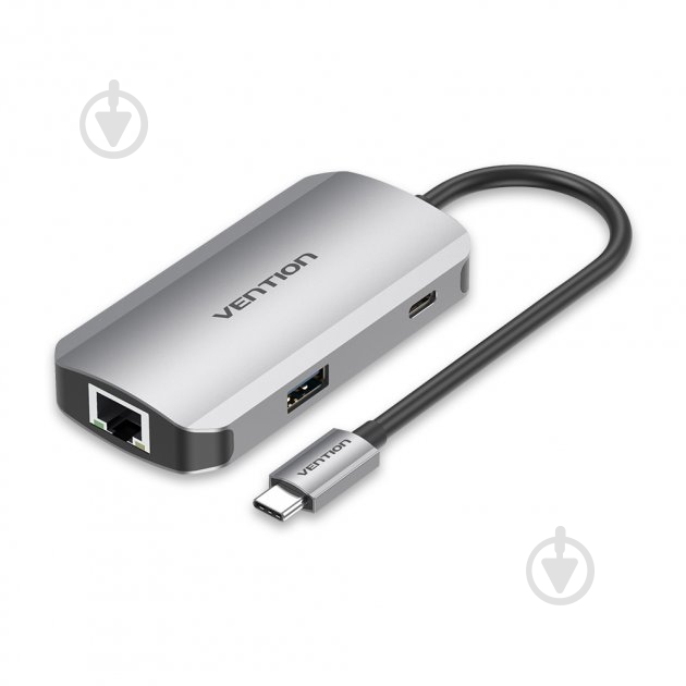 Док-станція Vention USB HUB 5 в 1 silver (TNFHB) - фото 1