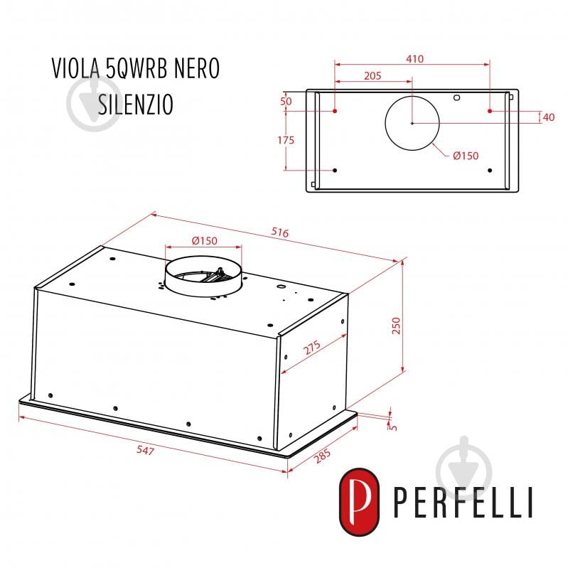 Вытяжка Perfelli VIOLA 5QWRB NERO SILENZIO - фото 18