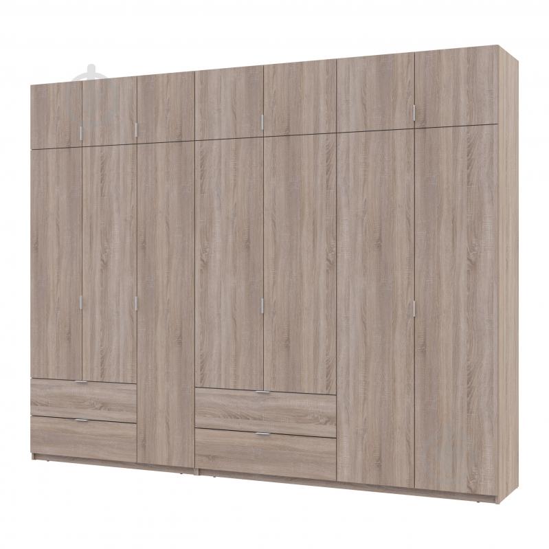 Шкаф для одежды Doros Лукас 3+4ДСП 2400х3000х500 мм дуб сонома / дуб сонома - фото 1 Шкаф для одежды Doros Лукас 3+4ДСП 2400х3000х500 мм дуб сонома / дуб сонома - фото 1