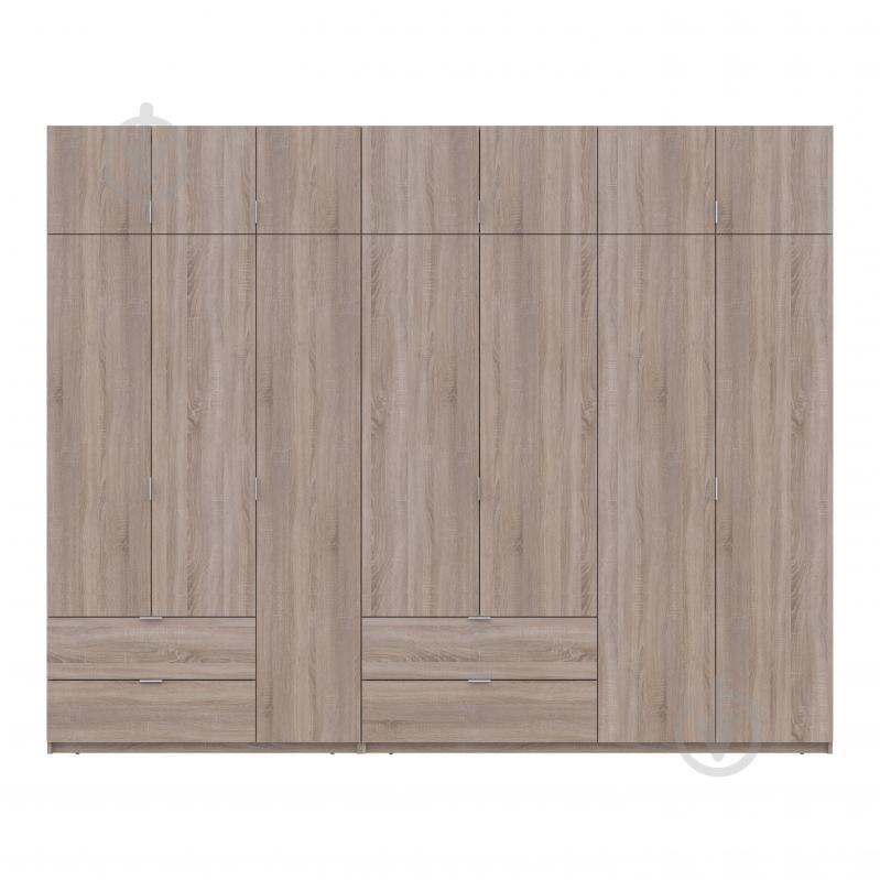 Шкаф для одежды Doros Лукас 3+4ДСП 2400х3000х500 мм дуб сонома / дуб сонома - фото 4 Шкаф для одежды Doros Лукас 3+4ДСП 2400х3000х500 мм дуб сонома / дуб сонома - фото 4