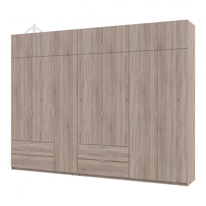 Шкаф для одежды Doros Лукас 3+4ДСП 2400х3150х500 мм дуб сонома / дуб сонома - фото 1 Шкаф для одежды Doros Лукас 3+4ДСП 2400х3150х500 мм дуб сонома / дуб сонома - фото 1