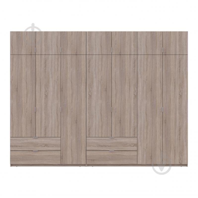 Шкаф для одежды Doros Лукас 3+4ДСП 2400х3150х500 мм дуб сонома / дуб сонома - фото 4 Шкаф для одежды Doros Лукас 3+4ДСП 2400х3150х500 мм дуб сонома / дуб сонома - фото 4