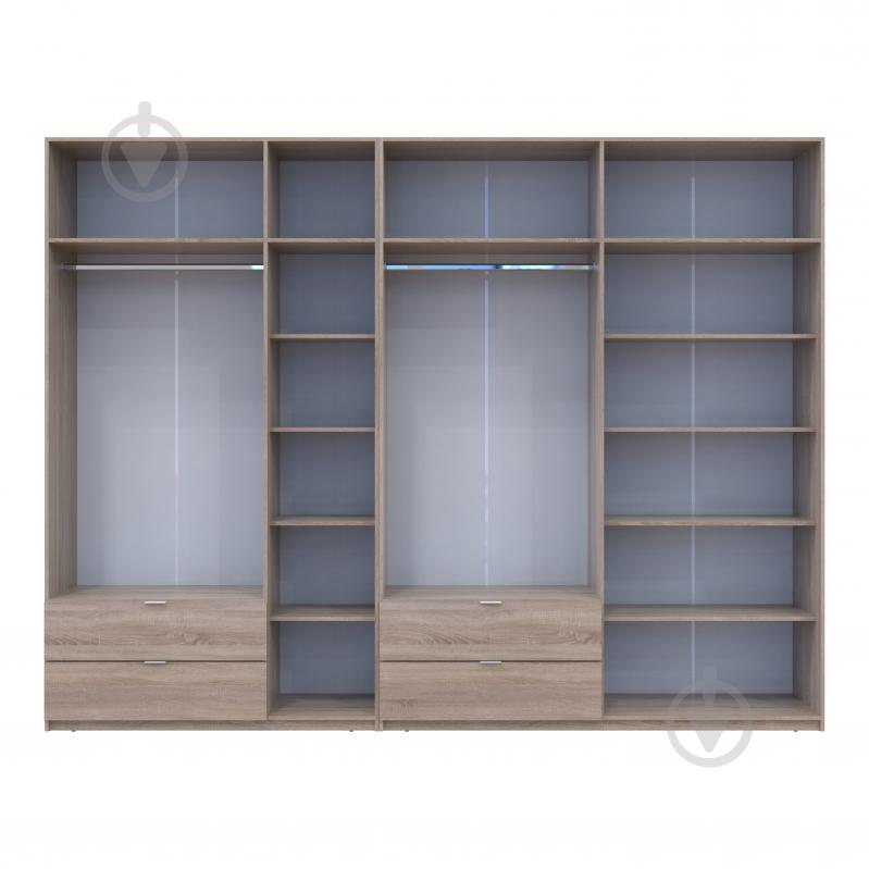 Шкаф для одежды Doros Лукас 3+4ДСП 2400х3150х500 мм дуб сонома / дуб сонома - фото 5 Шкаф для одежды Doros Лукас 3+4ДСП 2400х3150х500 мм дуб сонома / дуб сонома - фото 5