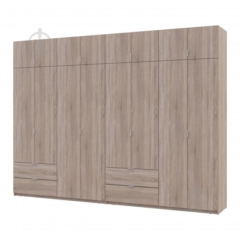 Шафа для одягу Doros Лукас 4+4ДСП 2400х3200х500 мм дуб сонома / дуб сонома - фото 1