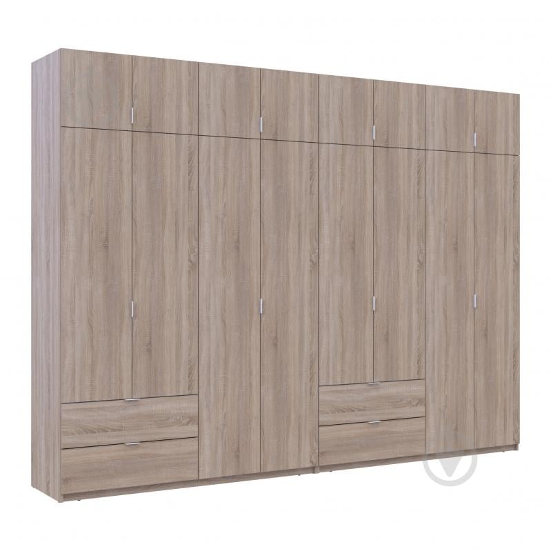 Шафа для одягу Doros Лукас 4+4ДСП 2400х3200х500 мм дуб сонома / дуб сонома - фото 6