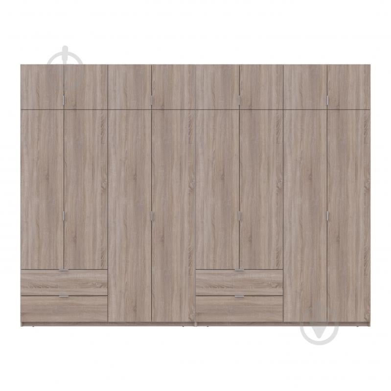 Шафа для одягу Doros Лукас 4+4ДСП 2400х3200х500 мм дуб сонома / дуб сонома - фото 4