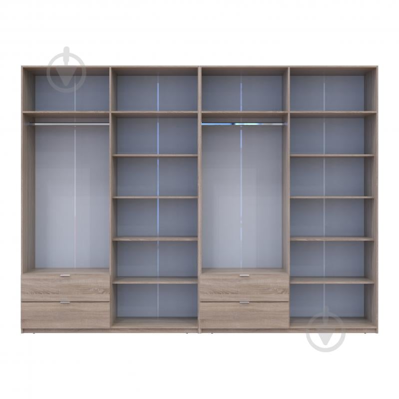 Шафа для одягу Doros Лукас 4+4ДСП 2400х3200х500 мм дуб сонома / дуб сонома - фото 5