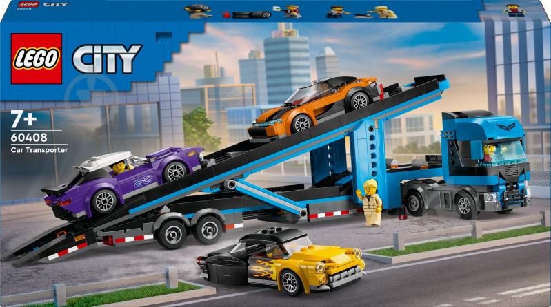 Конструктор LEGO City Грузовик-транспортер со спортивными авто 60408 - фото 1