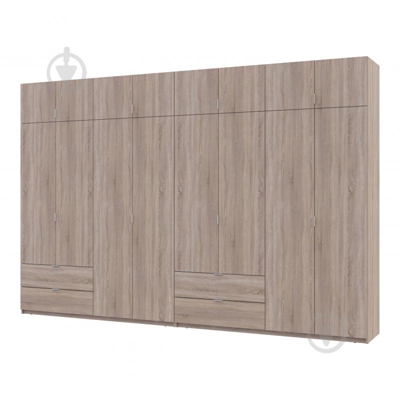 Шафа для одягу Doros Лукас 4+4ДСП 2400х3600х500 мм дуб сонома / дуб сонома - фото 1 Шафа для одягу Doros Лукас 4+4ДСП 2400х3600х500 мм дуб сонома / дуб сонома - фото 1