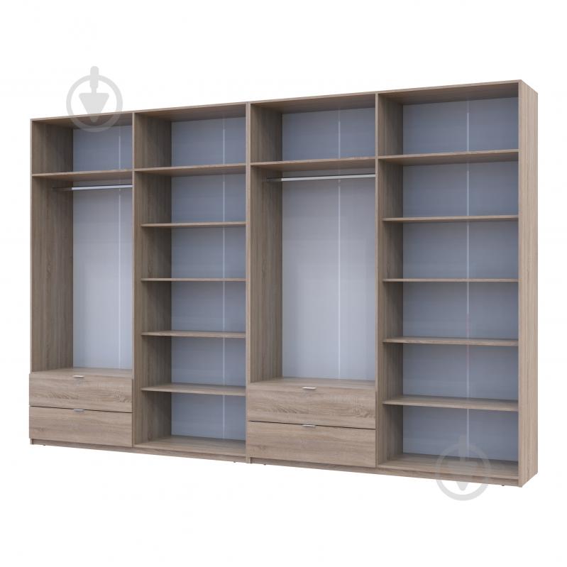 Шафа для одягу Doros Лукас 4+4ДСП 2400х3600х500 мм дуб сонома / дуб сонома - фото 3 Шафа для одягу Doros Лукас 4+4ДСП 2400х3600х500 мм дуб сонома / дуб сонома - фото 3