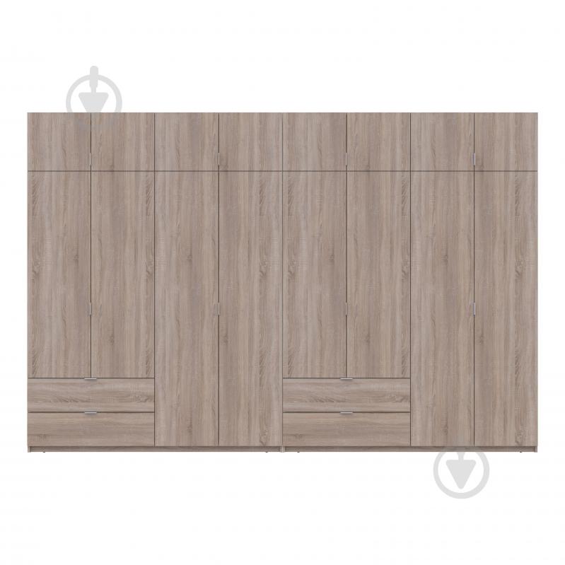 Шафа для одягу Doros Лукас 4+4ДСП 2400х3600х500 мм дуб сонома / дуб сонома - фото 4 Шафа для одягу Doros Лукас 4+4ДСП 2400х3600х500 мм дуб сонома / дуб сонома - фото 4