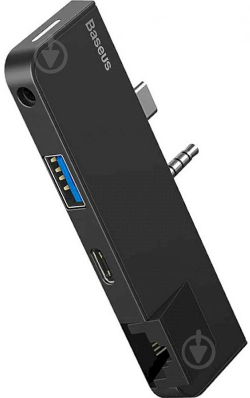 Док-станция BASEUS USB3.1 Type-C+3.5mm - USB 3.0/RJ45/Type-C/3.5mm for Surface Go (CAHUB-FG01) - фото 3