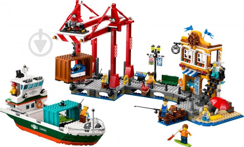 Конструктор LEGO City Морская гавань с грузовым судном 60422 - фото 3