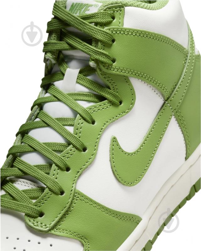 Кроссовки женские демисезонные Nike DUNK HIGH DD1869-300 р.38 белые с зеленым - фото 6 Кроссовки женские демисезонные Nike DUNK HIGH DD1869-300 р.38 белые с зеленым - фото 6