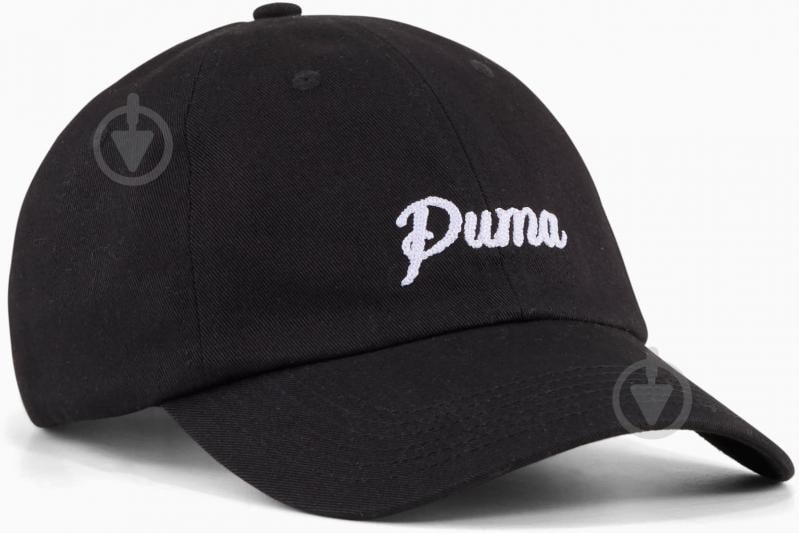 Кепка Puma ESS SCRIPT Dad 02703901 OSFA черный - фото 1