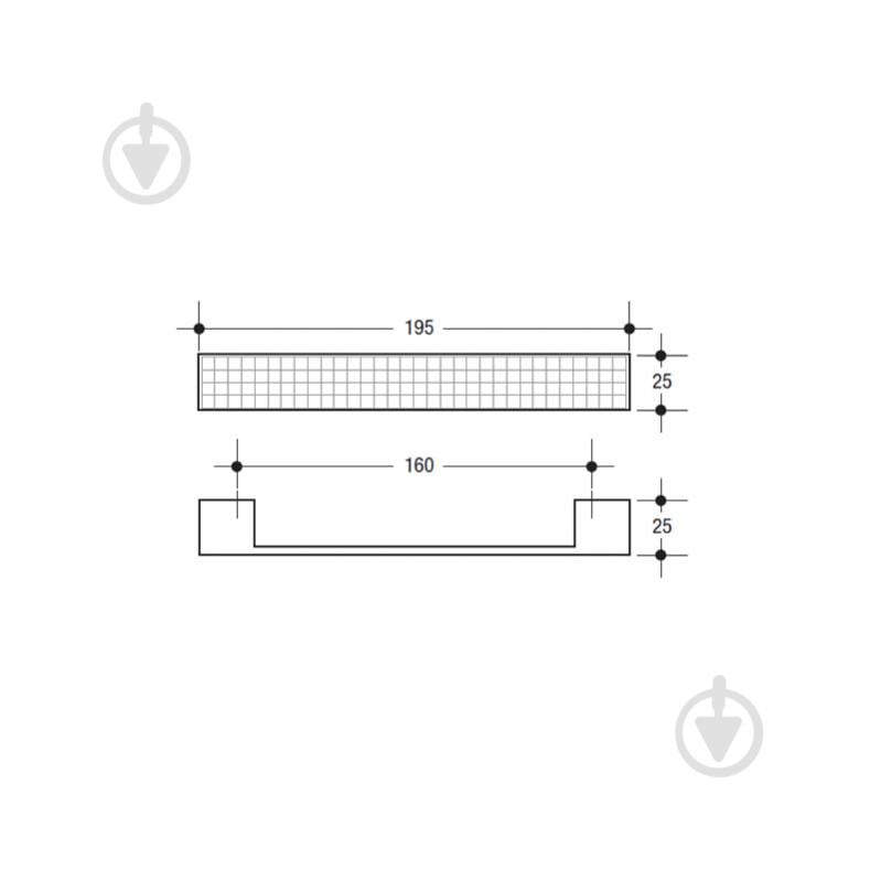 Мебельная ручка скоба Poliplast 160 мм 0303QV9006 матовый хром - фото 2