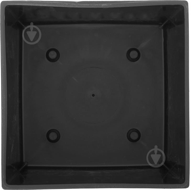 Горщик пластиковий Prosperplast Rato square 2 в 1 квадратний 11,4 л коричневий (78962-440) - фото 3