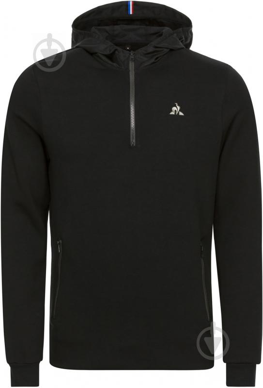 Джемпер Le Coq Sportif TECH HOODY 1/2 ZIP N1 1910435-LCS р. S черный - фото 1