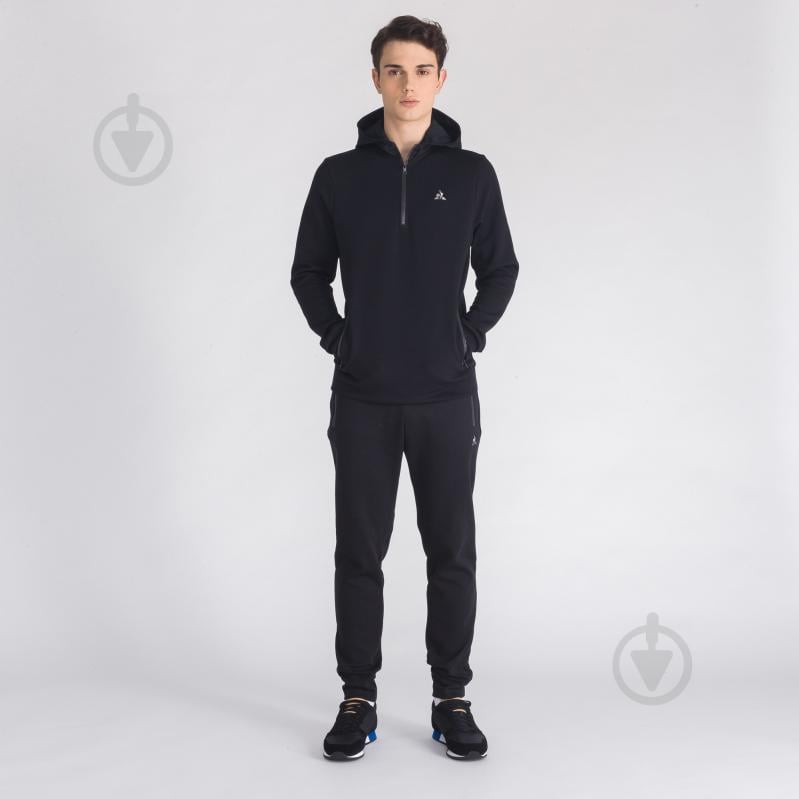 Джемпер Le Coq Sportif TECH HOODY 1/2 ZIP N1 1910435-LCS р. S черный - фото 3