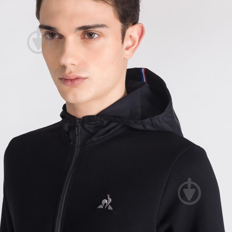 Джемпер Le Coq Sportif TECH HOODY 1/2 ZIP N1 1910435-LCS р. S черный - фото 5