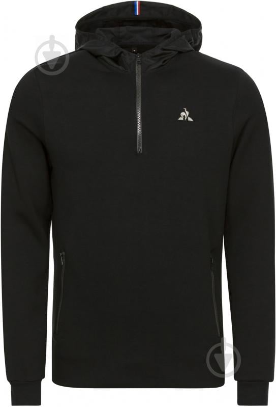 Джемпер Le Coq Sportif TECH HOODY 1/2 ZIP N1 1910435-LCS р. XL черный - фото 1