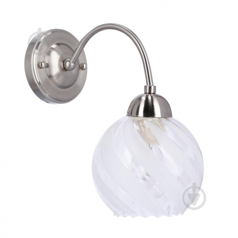 Бра Candellux Baida 1x60 Вт E27 белый/никель 21-16317 - фото 1