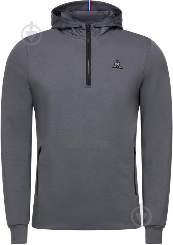 Джемпер Le Coq Sportif TECH HOODY 1/2 ZIP N°1 M 1910437-LCS р. S серый - фото 1