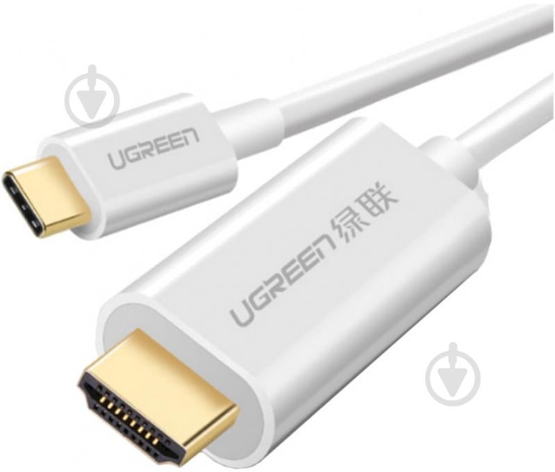 Перехідник UGREEN USB Type C to HDMI Cable Male to Male ABS Case MM121 1,5 м білий (30841) - фото 1